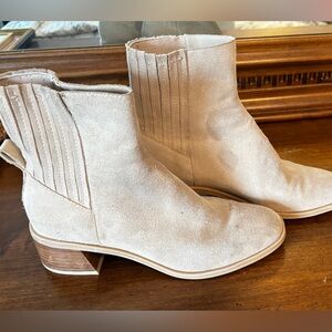 Dolce Vita Cream Ankle Boots